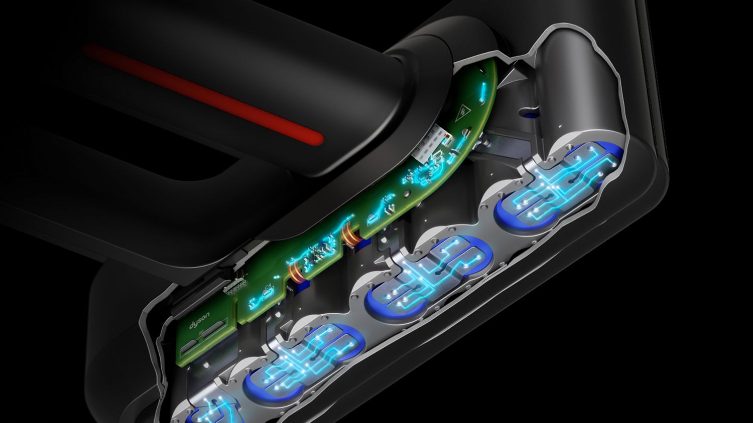 Close up of V16 Piston Animal battery